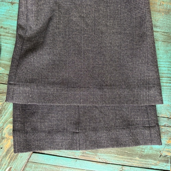 A.L.C Grey Plaid Flare Leg Trouser Pants Exposed Zipper Size 10 - Picture 14 of 16